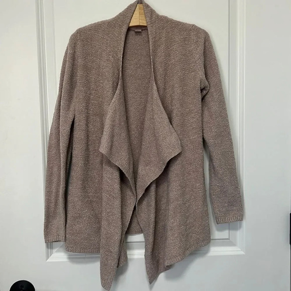 Barefoot Dreams Other - Barefoot Dreams Cozychic Lite Knit Drape-front Cardigan in blush pink size 6/7
